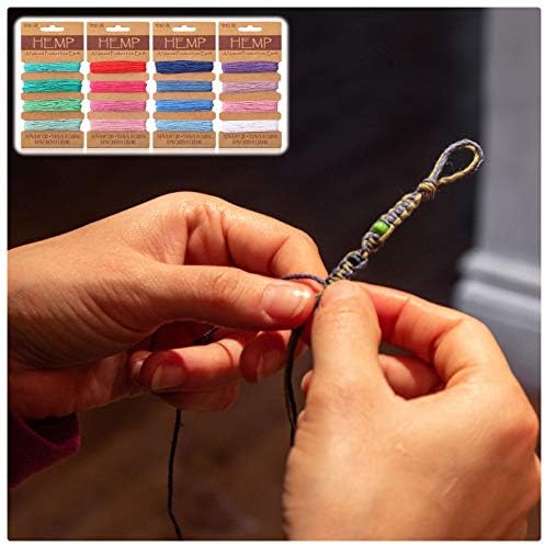 16 Colors Thread Cord for Jewelry Making Hemp Cotton String, Mixed Color