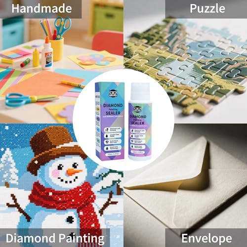 Breliter Diamond Art Sealer, Clear Art Glue Sealer for Diamond Painting, Puzzle, Permanent Hold, Shine Effect Conserver Glossy Finish (120ML)