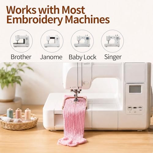 4 Sock Hoop Embroidery Machine Hooping Hoop Aid / Hoops Fit for Embroidery Machine 2*Adults and 2*Kids