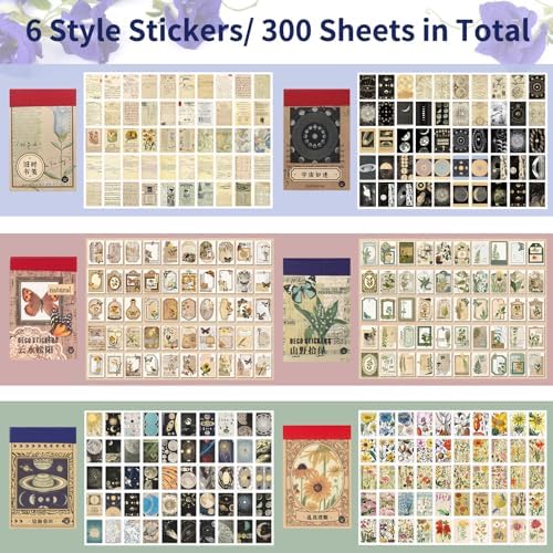 600 Pieces Washi Sticker Set, 12 Set Scrapbooking Diary Planner Album Diary Notebook, Scrapbooking Sticker Journaling Supplies for DIY Arts and Crafts Card Making Laptop Decoration