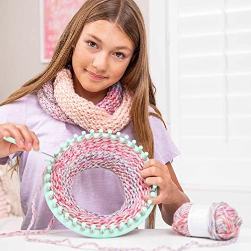 Hapinest Learn to Knit Hat and Scarf Knitting Loom Kit for Kids Ages 8-12