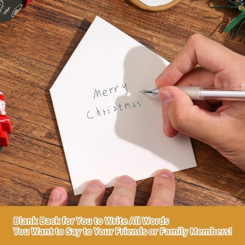 VYRANA Christmas DIY Coloring Greeting Cards, 20Pcs Holiday Blank Art Paper Cards for Kids Adults, Festive Xmas Party Craft Supplies, Gift Ideas for Mom, Friends, Thank You & Greeting Card Collection