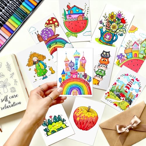 Brush Pens for Adult Coloring Books, 120 Colors Dual Tip Art Markers – Fine Tip for Outlining + Brush Tip for Coloring, Water-Based Non-Bleeding Markers for Journaling, Calligraphy, Hand Lettering