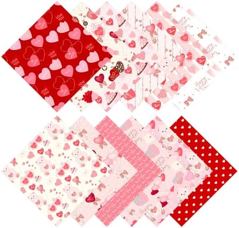 Happy Valentine's Day Scrapbook Paper Pad - 24 Sheets 6x6 inch Pattern Decorative Craft Paper Supplies for Junk Journals Bullet Journal Card Making(Love Pink)