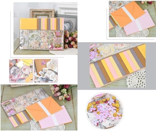 Huralona Greeting Card Making Supplies Envelope Kit Gift Anniversary Craft | Handmade DIY Card Kits 15 Cards 15 Envelopes with Accessories for Birthday Thanksgiving Christmas Wedding Invitation