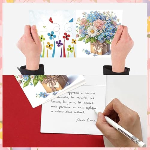 8 Packs Diamond Art Painting Greeting Card Kit Diamond Art Greeting Cards