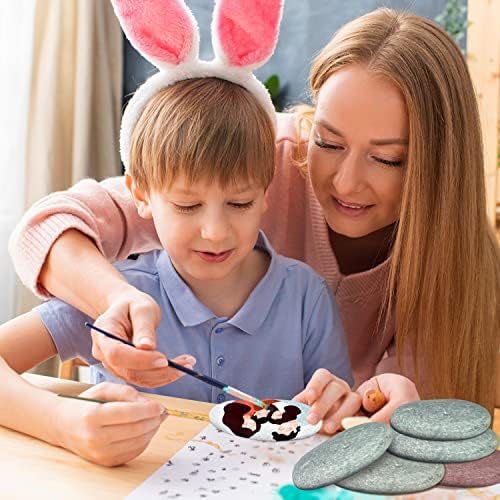 River Rocks for Painting 12 Pcs Large 3.5-5 Inch Flat Smooth Painting Stones Craft Rock to Paint for Kids Crafts Painting Bulk