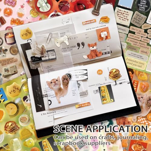 Cute Sticker Book Y2K Vintage Grunge Kawaii Retro Matte Writable Decals
