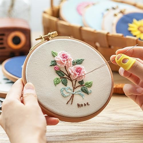 3 Pack Beginner Embroidery Kit for Adults with Tools & Instruction