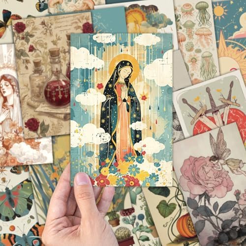 64 Pcs Vintage Postcard Set, Vintage Post Cards for Mailing, Retro Botanical Butterfly Ephemera, Scrapbooks, Collage, DIY Card, Wall Decor (4×6)