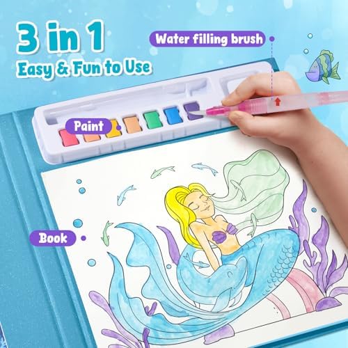 JoyCat Paint with Water Coloring Books for Toddlers (Underwater World)