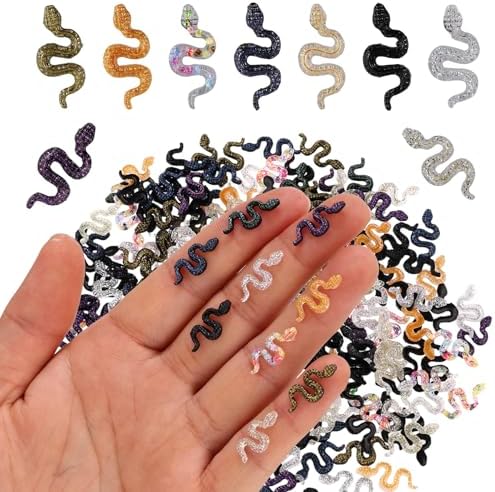 210pcs Mini Resin Snakes, Miniature Resin Animal Figurine, Tiny Fake Snakes