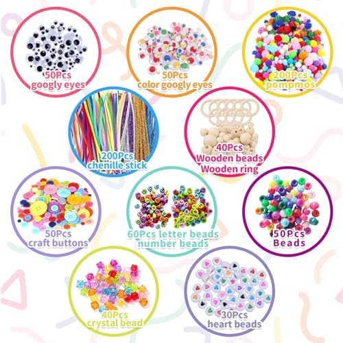 Itopstar 3000 Kids Arts and Crafts Supplies for Kids Crafting Supply in 3 Layered Plastic Art Box All in One Ages 8 9 10 11 & 12 Year Old Girls & Boys Crafting Supply Set