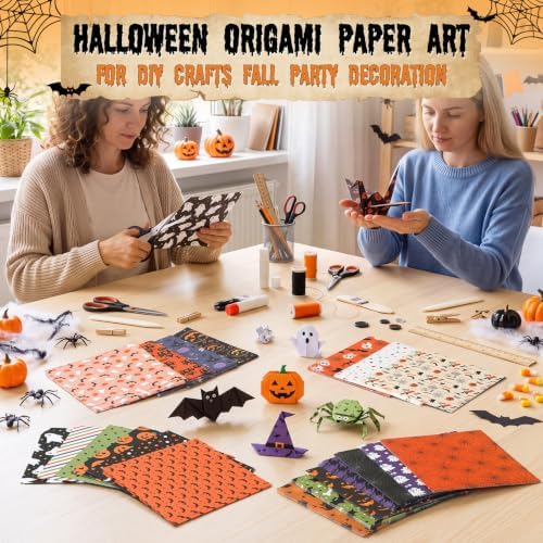 Harloon 500 Sheets Halloween Origami Paper, 20 Styles 6x6 Inch