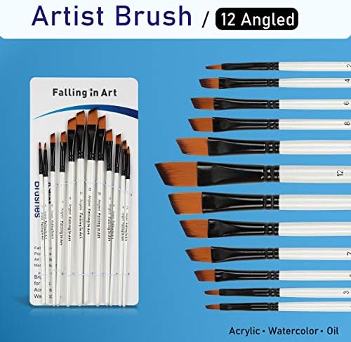Falling in Art 48 PCS Painting Brushes Sets, Artist Paintbrushes