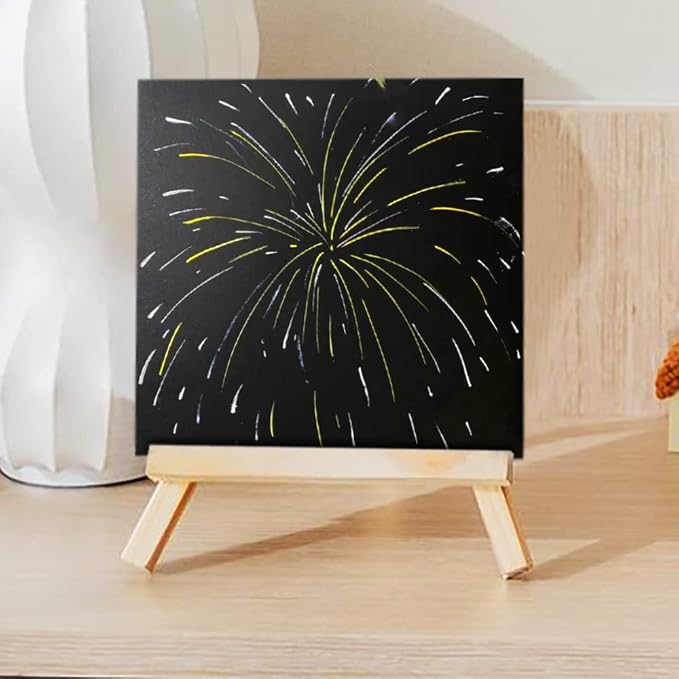 4.9x4.9 Inches Black Paper Sketchbook,30Sheets Tearable Small Sketchbook