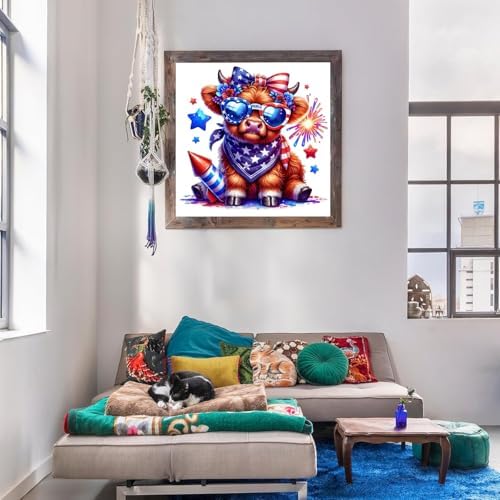 GOUOYANA Highland Cow Diamond Art Kits for Adults Cow Diamond Painting Kits