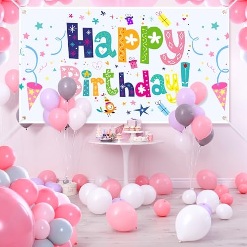 White Sublimation Banner, 3.3 x 6 Ft Thick Oxford Blank Banner with Hanging Rope, Large DIY White Banners to Decorate for Indoor Outdoor Display, Wall Signs, Painting, Writing, Party Decoration
