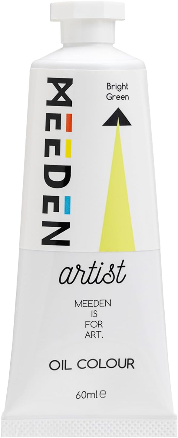 MEEDEN Artist Grade Oil Paint: Bright Green - 60ml/2oz Tube | Professional Art Paints and Supplies for Canvas Painting