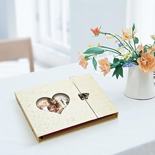 Firbon Scrapbook Album, DIY Photo Album with Black Pages Memory Book