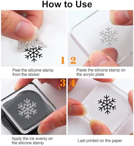 GLOBLELAND Christmas Snowman Clear Stamps for Cards Making Winter Snowflakes Transparent Stamp Snow Frosty Fun Silicone Stamps Seal for Christmas DIY Scrapbooking Photo Album Decor