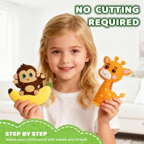 powerful xishan Sewing Kit for Kids, Animal Felt Craft for Kids Ages 5-8