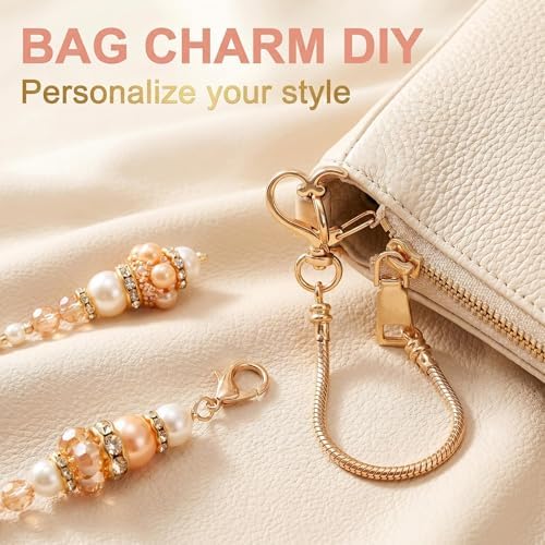 10PCS Beadable Keychain Bars Mixed Color Chain Keychains Key Chain Making Kit