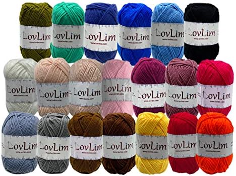 Yarn Pack, 2 skeins of 50g Each, Soft Cotton Yarn for Crochet and Knitting, Craft DK Amigurumi Yarn (Aquamarine)
