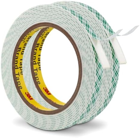 3M Double Sided Foam Tape 0.39" x 10Ft 2 Pack White