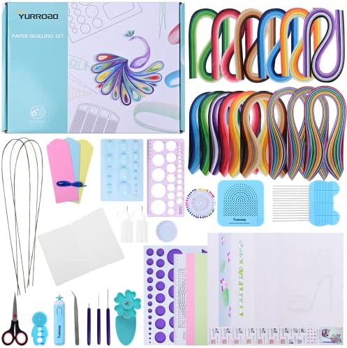 Complete Paper Quilling Kit with 1860 Strips, Electric Pen and Tools