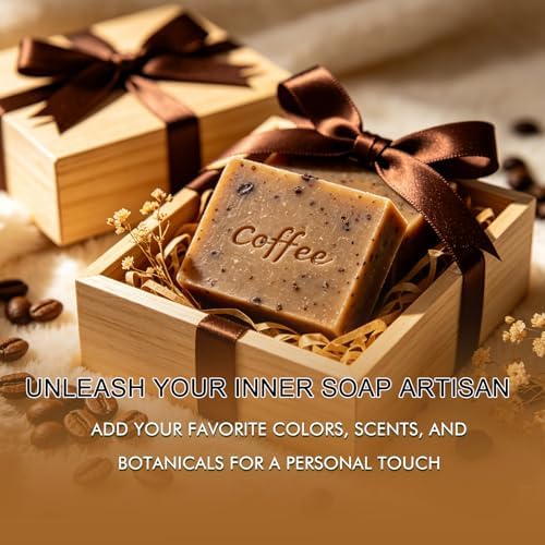 EDSRDRUS 15 Ounces Glycerin Soap Base - Scented Melt and Pour Base for DIY Crafting, Easy to Cut, Vegan and Natural, Moisturizing and Gentle on Skin, Perfect for Soap Making Supplies (Coffee)