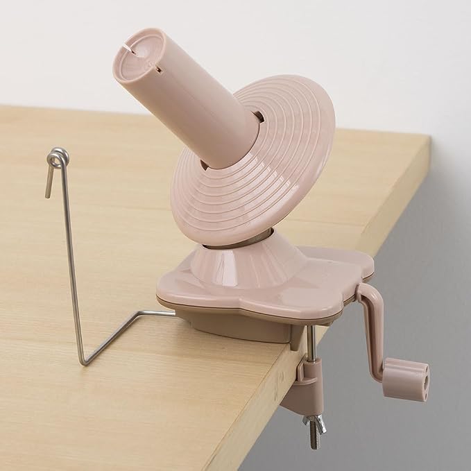 Knit Picks Yarn Ball Winder for Knitting and Crocheting (Dusty Rose) | Manual ball winder that winds up to 100g or 3.5 ounces of yarn into a cake