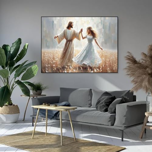 Jesus Paint by Numbers Kit for Adults Framed Canvas 12X16 in, Frameworkless