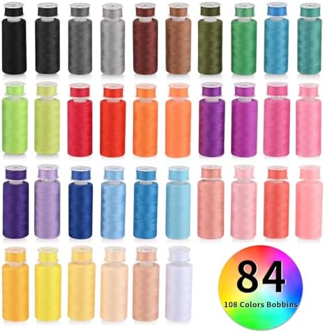 72 pcs Sewing Thread Kit,36 Colors 400y Polyester Thread 36 Colors Bobbins