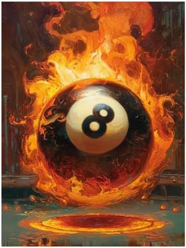 Reivworl Billiards Diamond Art Kits for Adults Beginner 12×16 inch
