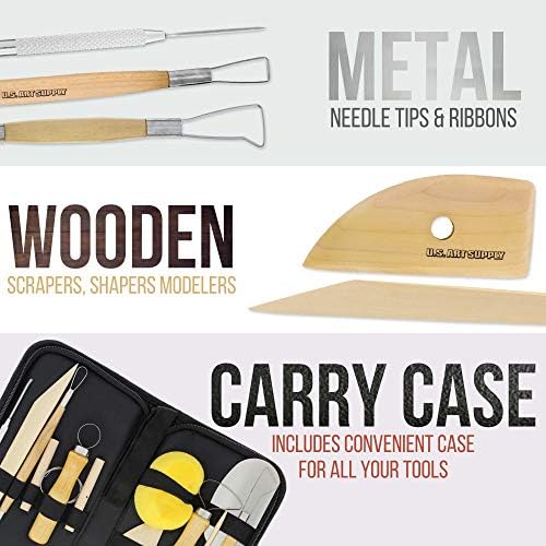 U.S. Art Supply Pottery & Clay Tools Set (12-Piece)