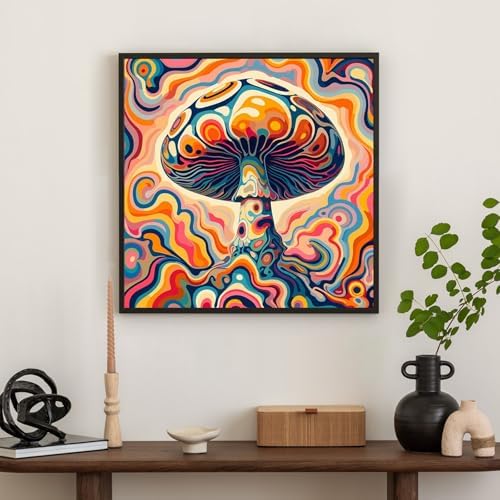 Diamond Art Kits for Adults & Beginners, Mushroom Diamond Painting Kit