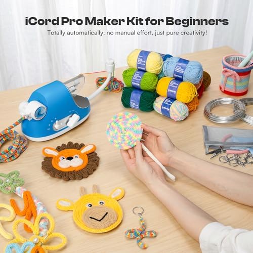 Caydo Automatic i Cord Knitting Machine Pro Starter Kit for Beginners, Blue