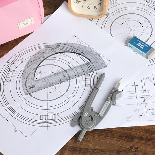 Mr. Pen- Geometry Compass and Protractor Set, 6 Inch Compass