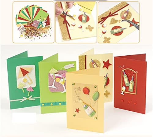 Huralona Greeting Card Making Supplies Envelope Kit Gift Anniversary Craft | Handmade DIY Card Kits 15 Cards 15 Envelopes with Accessories for Birthday Thanksgiving Christmas Wedding Invitation