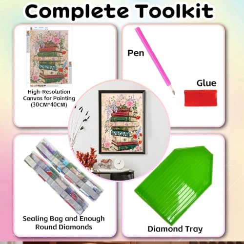 SUHEFAFA Books Diamond Art Kits for Adults Beginners 12×16 inch