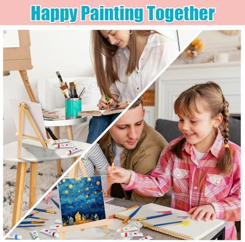 ESRICH 26 PCS Acrylic Paint Set with 12 Colors Acrylic Paints
