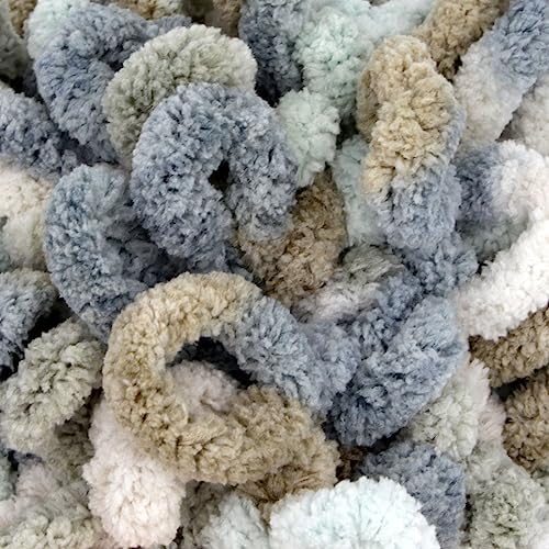 JubileeYarn Fun Finger Loops Yarn - 100g/Skein Jumbo Polyester - Selene - 3 Skeins