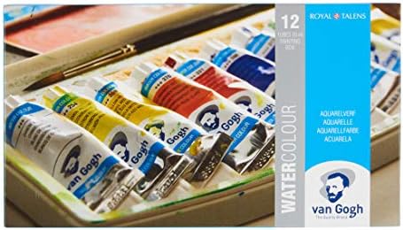 Vangogh Watercolor Paint Set, Plastic Pocketbox, 12x10ml General Selection