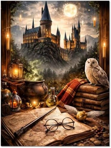 Magic Castle Diamond Art Painting Kits for Adults,Diamond Art for Adults