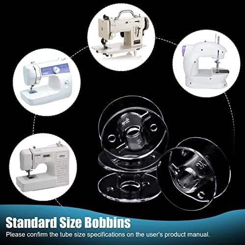 50 Pcs Bobbins, Plastic Bobbins for Brother Sewing Machine, Sewing Bobbins with Bobbin Case, Bobbin for Sin-ger/Bro-Ther, Bobbins for Singer Sewing Machine
