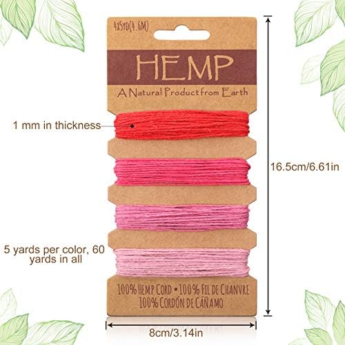 16 Colors Thread Cord for Jewelry Making Hemp Cotton String, Mixed Color