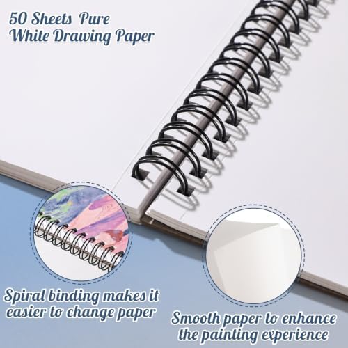 5.8×8.3 Marker Pad, 50 Sheets, Smooth Acid-Free Paper for Markers | Bleed-Resistant Coated Paper, Lay-Flat Binding, for Alcohol Markers, Fineliners, Pencils, Calligraphy