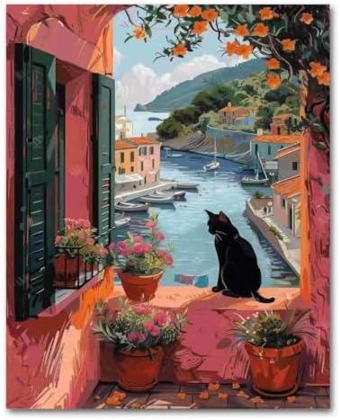 ICYANART Landscape Paint by Numbers Kit for Adults, Paint by Number Kits | Landscape Paint by Number for Adults Beginners, Acrylic Painting by Numbers, Easy Number Painting 16x20 In