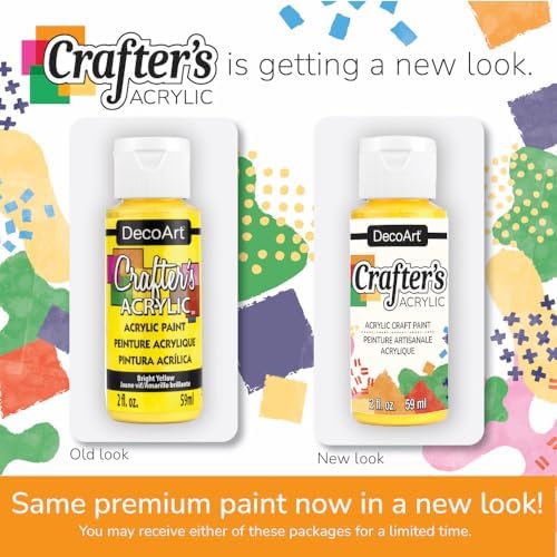 DecoArt Crafter’s Acrylic Fall Colors Paint Set, 18 (2 fl oz/59 ml) Assorted Matte Finish Colors, DIY Arts And Crafts Acrylic Paint, 36 Fl Oz(Pack of 1)